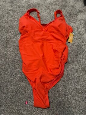 Kona Sol Women's One-Piece Swimsuit - Bright Orange